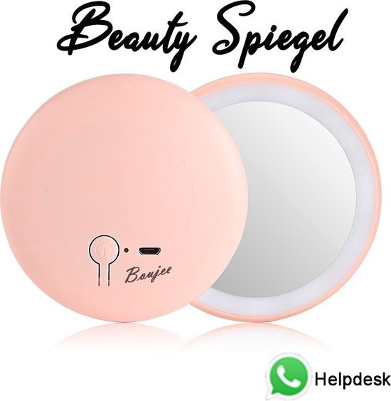 Crimineel Tether Accountant LED Makeup Spiegel met verlichting - Kleine Spiegellamp - Premium 2019 Rose  - USB | bol.com