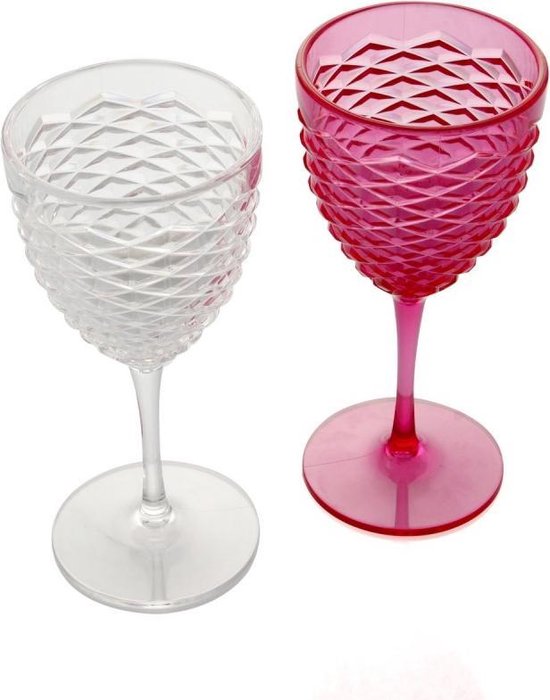 Classificeren na school Lil Brandani Plastic Drinkglazen – Wit en Roze – 9x9x19 cm – 2 Stuks | Drink  Glazen |... | bol.com