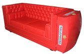 Canapé grand canapé vintage rétro rouge cabine téléphonique anglaise Londres UK 200 cm de large