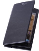 Huawei Ascend P6 Zwart Map Case - Book Case Wallet Cover Hoesje