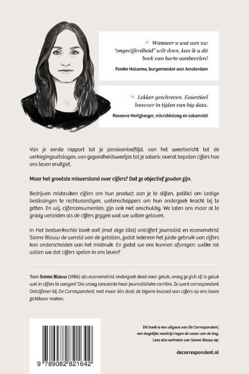 Boekcover met potloodtekening van Sanne Blauw, met citaten van Femke Halsema en Rosanne Herzberger.