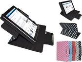 Nha Tablet 7 Inch Diamond Class Polkadot Hoes met 360 graden Multi-stand, Roze, merk i12Cover
