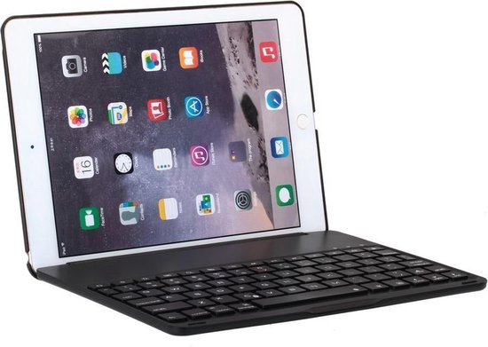 lading verraad Genre Shop4 - iPad Air 2 (2014) Toetsenbord Hoes - Bluetooth Keyboard Cover Shell  Aluminium... | bol.com