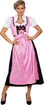 Lange roze dirndl 100% katoen | Oktoberfestkleding dames maat 34-36