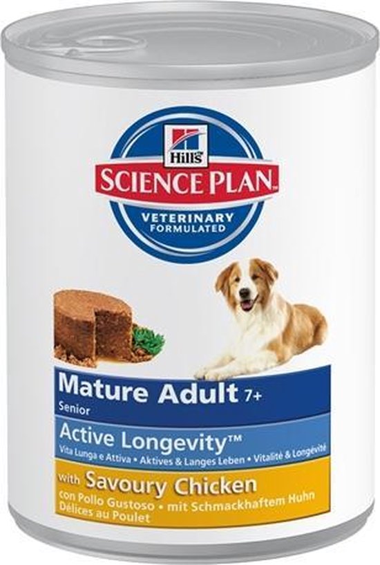 Bezwaar Bevestigen Harmonisch Hill'S Science Plan Canine Hondenvoer Blik Mature Adult - Kip - 370 gr - 12  Stuks | bol.com