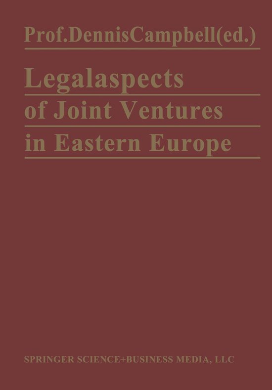 Law and Criminology (R0) - Legal Aspects of Joint Ventures i ... - cover