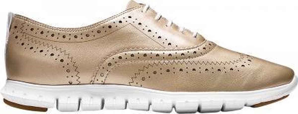 Cole Haan Zerogrand Wing Oxford Matte Gold Leather White-Schoenmaat 43,5