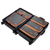 Bagsmart Packing Cubes Set - 6 Delige Koffer Organizer voor 24" Koffer - Grijs Oranje