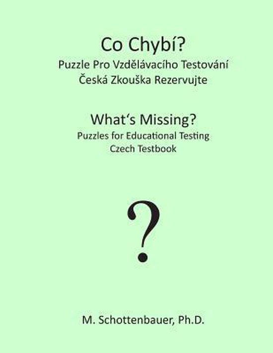 What's Missing? Puzzles for Educational Testing - cover