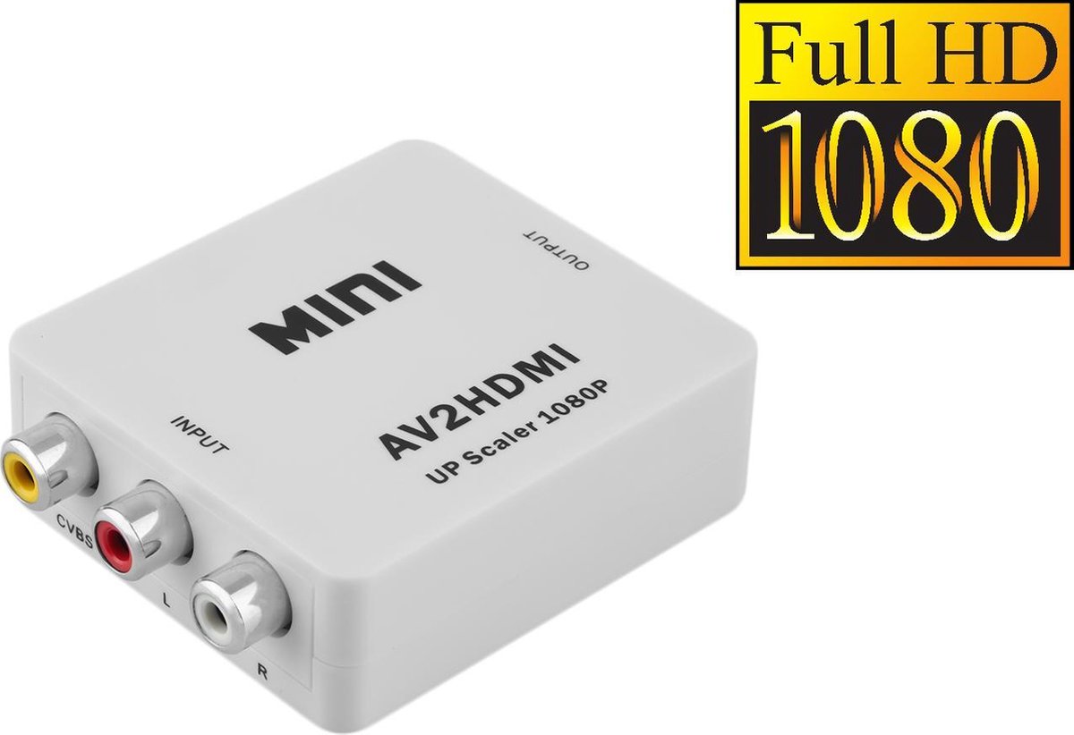 Tulp - Naar HDMI Converter AV / Composiet RCA To HDMI Audio Video Kabel Adapter | bol.com