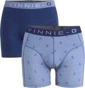 Vinnie-G Boys kinder boxershorts Ski Dark - Print 2-Pack-152/158