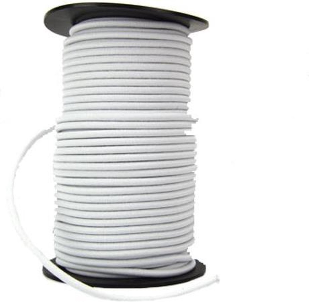 Elastisch Touw - 8 mm - WIT - elastiek per meter
