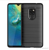 Brushed Backcover hoesje voor Huawei Mate 20 Pro - Zwart