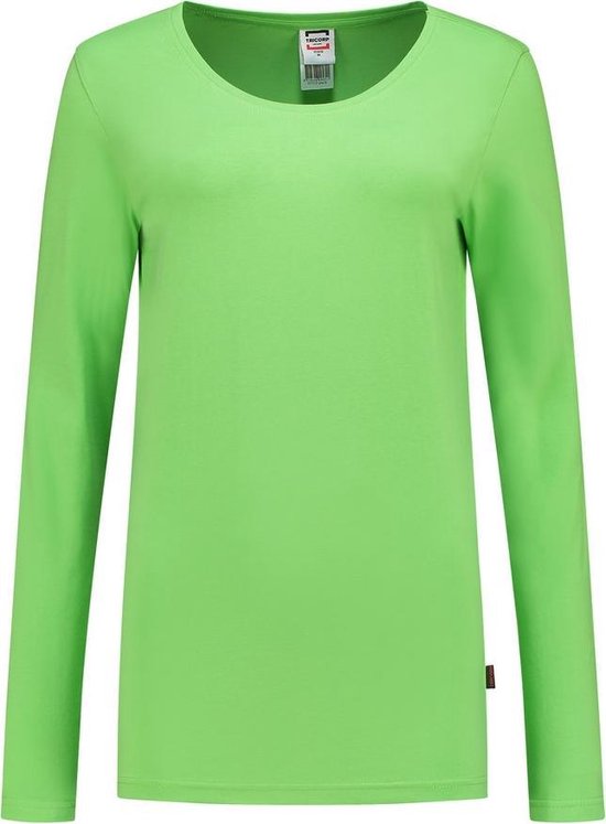 Tricorp T-shirt Lange Mouw Dames 101010 Lime - Maat S