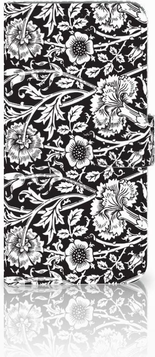 Huawei P30 Lite (2020) Hoesje Black Flowers