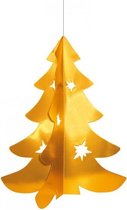 Hangdecoratie kerstboom goud 50 cm
