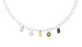 Orphelia Ketting Color Ovals Sterling Zilver 925 Zk-2687