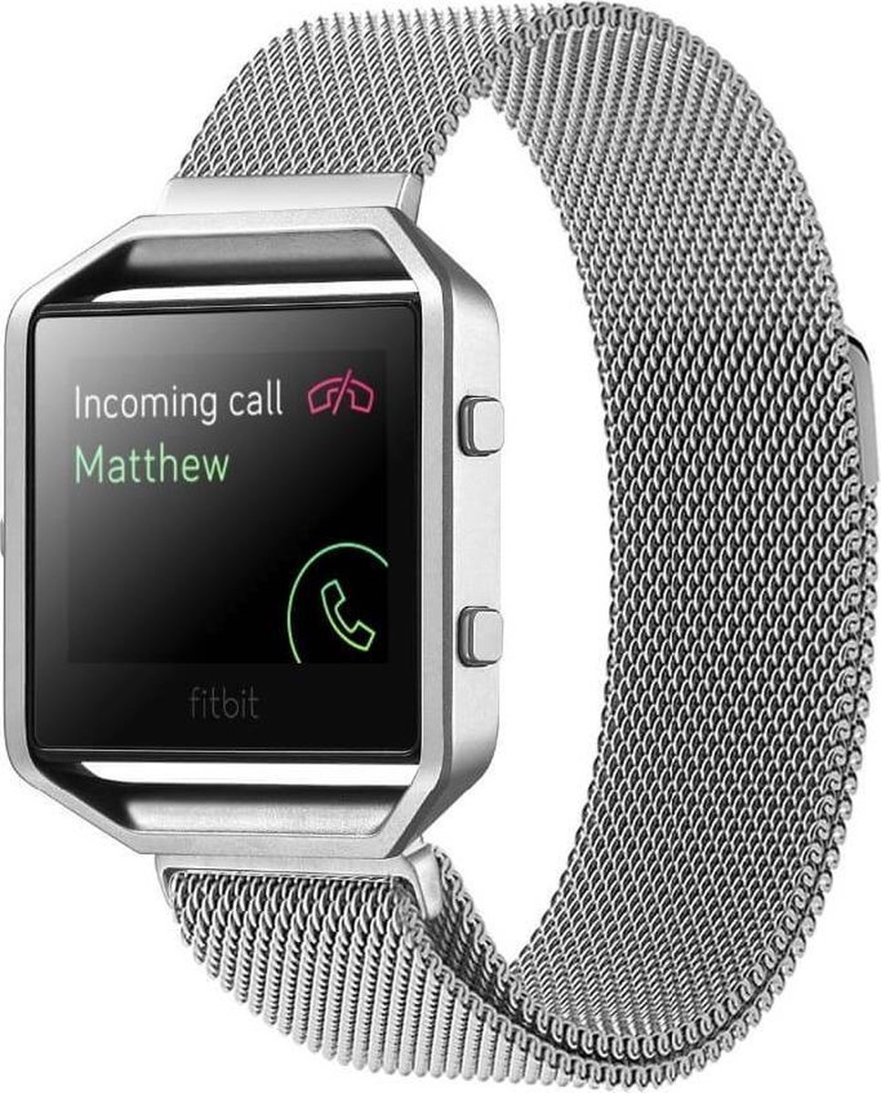 watchbands-shop.nl Milanees bandje - Fitbit Blaze - Zilver