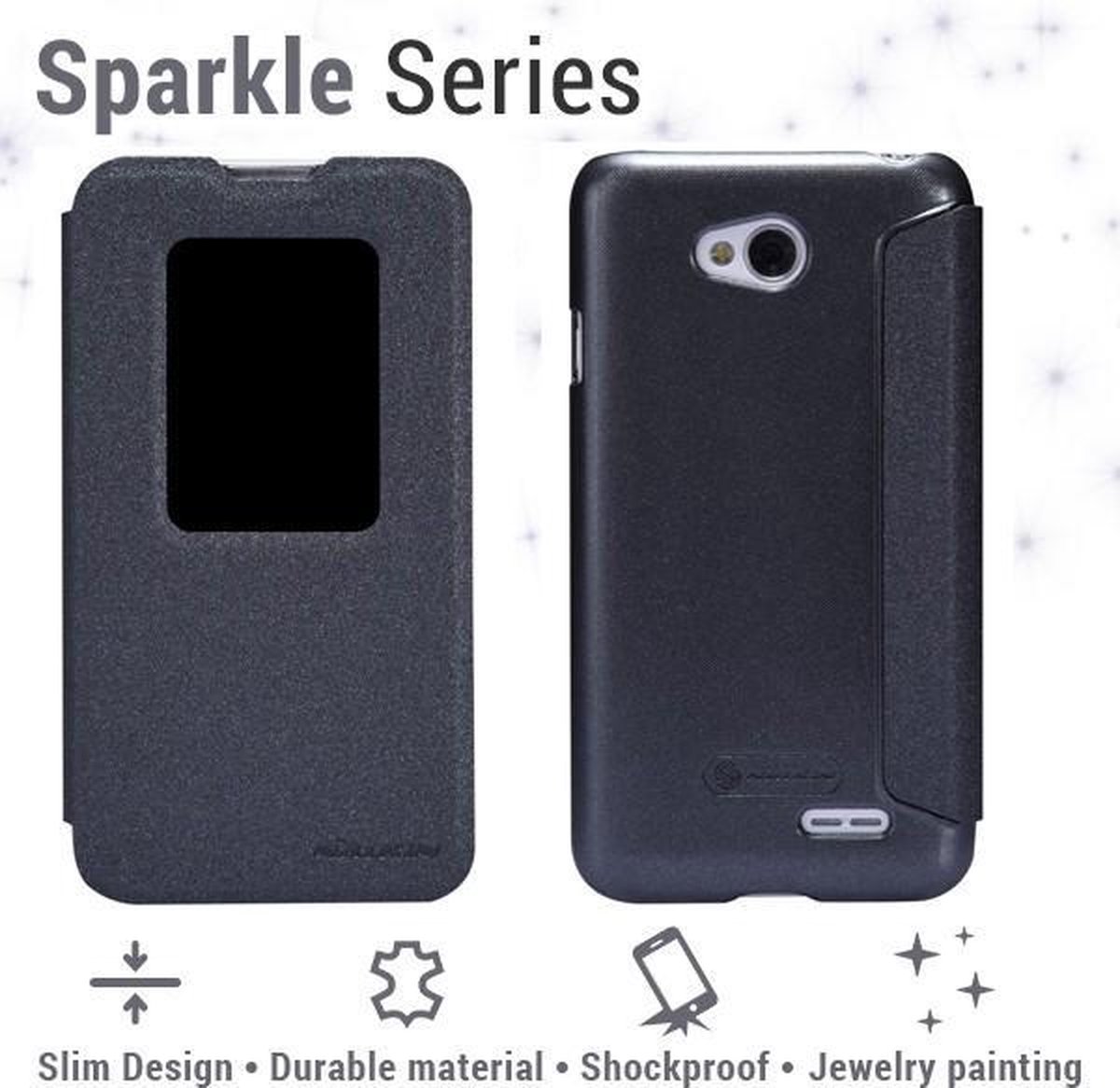 Nillkin Leather Case LG L70 (Sparkle Series black)