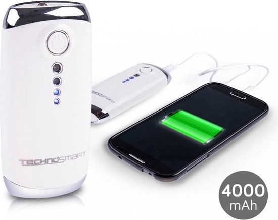 Powerbank 4000 mAh LED Indicator & Selfie Remote - Draagbare Smartphone Externe... | bol.com