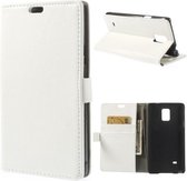 Litchi wallet hoesje Samsung Galaxy Note Edge wit