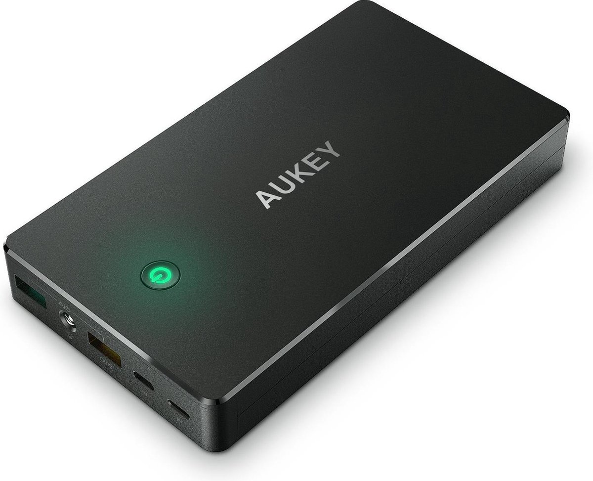 AUKEY 20000 mAh Quick Charge Power Bank PB-T5 met 20 cm micro USB-kabel voor iPhone / Samsung / Kindle / Speakers