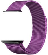 KELERINO. Milanees bandje - bandje geschikt voor Apple Watch Series 4 (44mm) - Paars