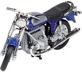 BMW oldtimer R75 speelgoed motor blauw 11 cm