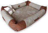 Happy-House Classical Hondenmand Taupe/Bruin - Maat: XL 115x95x20 basket&bag