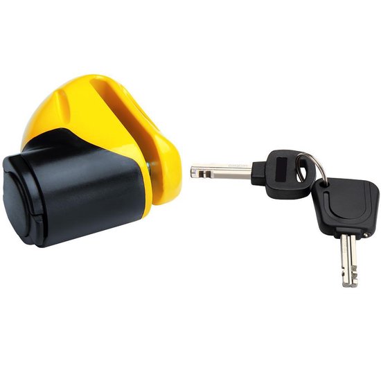 Schijfremslot van staal voor motor of fiets, sleutel met LED-verlichting, herinneringskabel van Carpoint — afbeelding 3