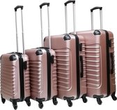 Ensemble de 4 valises ABS Castillo Quadrant - Or rose