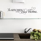 Muursticker The Kitchen Is The Heart Of The Home met hartje | Keuken | Hartje