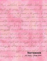 Notebook: Elegant Handwriting - 100 Sheets - College Ruled (8.5 x 11)
