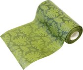 HOBI - Groene tropische bladeren tafelloper - Decoratie > Tafelkleden, placemats en tafellopers