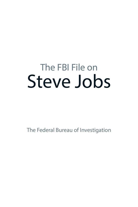 The FBI File on Steve Jobs - cover