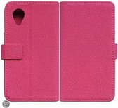 LG Google Nexus 5 roze agenda tasje hoesje wallet