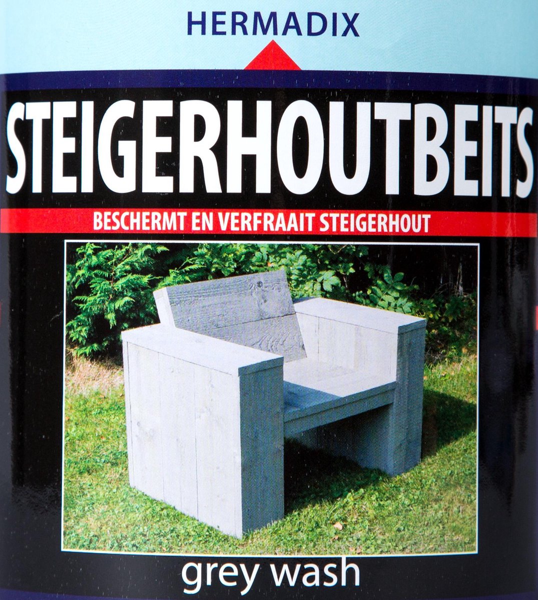 Hermadix Steigerhoutbeits - 0,75 liter - Grey wash – foto 5