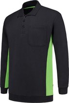 Tricorp Polosweater Bi-Color - Workwear - 302001 - Navy-Limoengroen - maat XL
