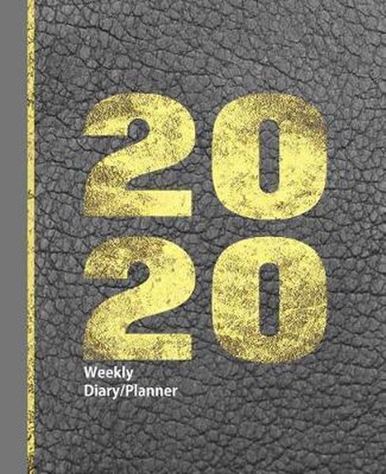 Planners One Year 2020- Leather & Gold Leaf Effect Design - cover