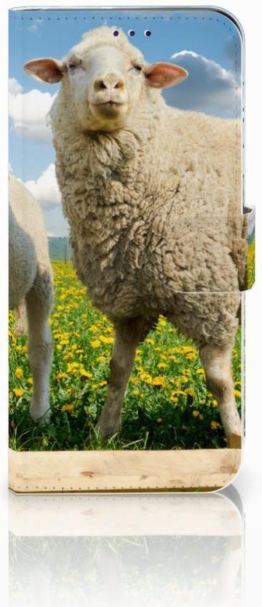 Samsung Galaxy A50 Telefoonhoesje met Pasjes Schaap en Lammetje