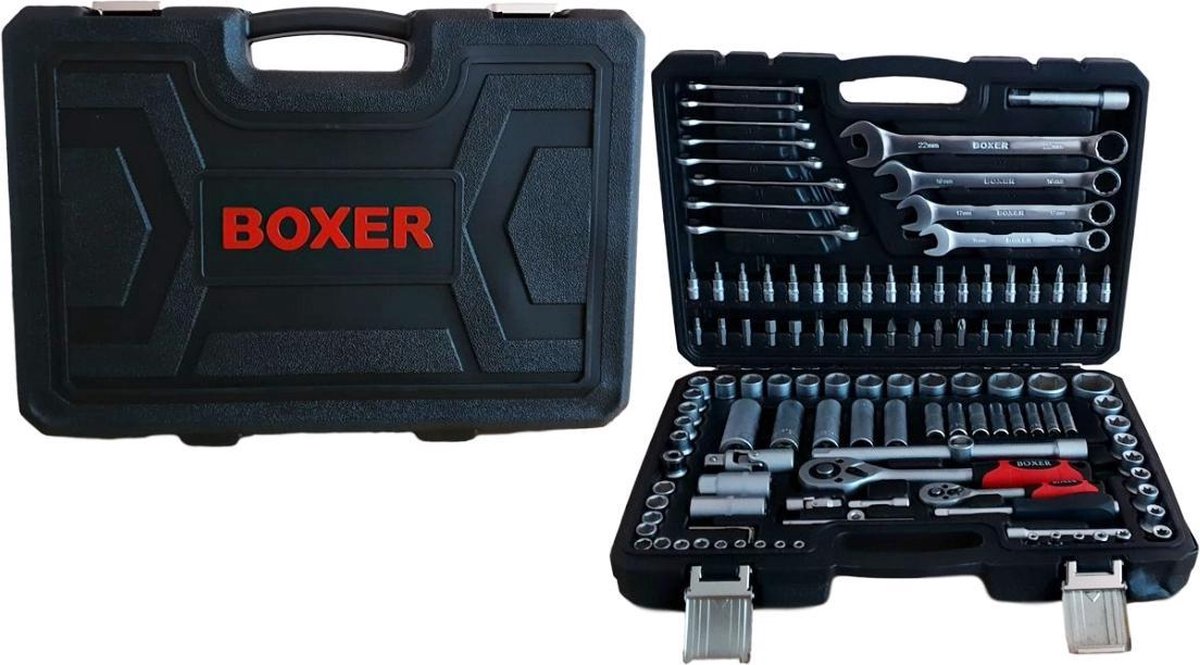 Boxer Gereedschapskoffer - 121 delig - Chroom Vanadium Staal