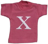 Naamslinger Lettershirts roze X
