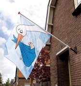 vlag geboorte jongen ooievaar 90x150cm