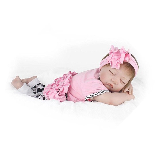 Reborn Baby Pop met haarband – Handgemaakt - 55cm | bol.com