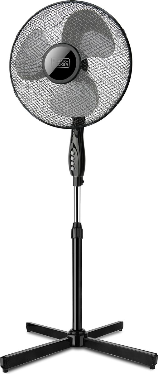 BLACK+DECKER Statiefventilator BXEFP41E - 3 Snelheden - Zwenkfunctie - Zwart