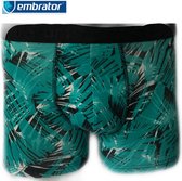 Embrator heren Boxershort leaves zeegroen maat XXL