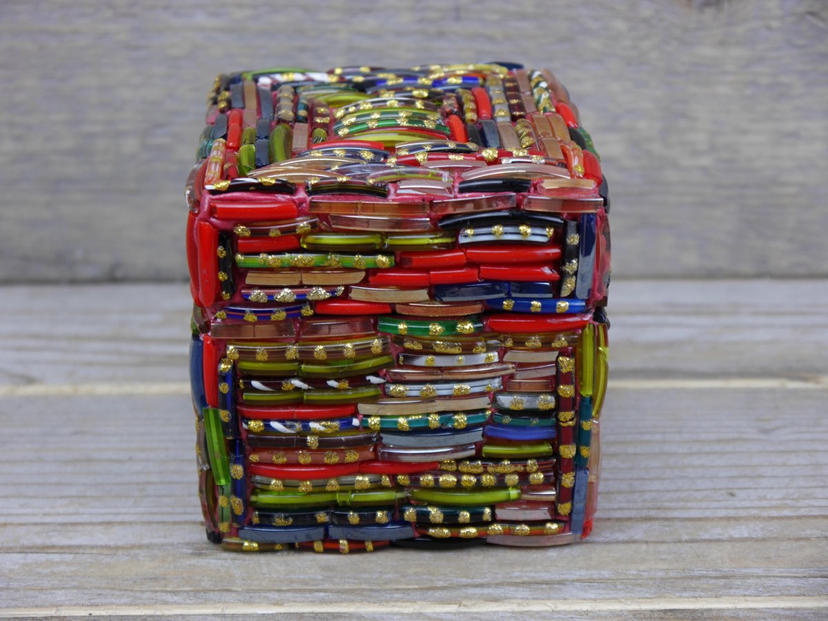 SENSE Sieradendoos - Decoratief doosje - Handgemaakt - Kleurrijke kleuren