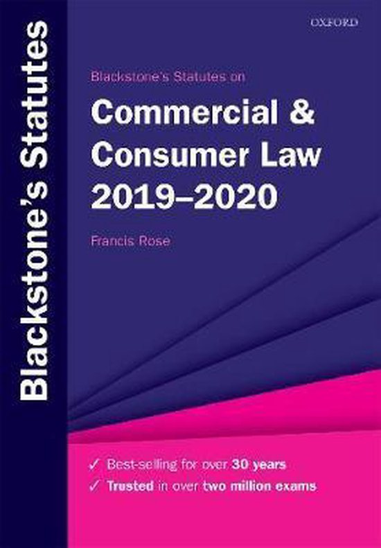 Blackstone's Statutes on Commercial & Consumer Law 20192020
