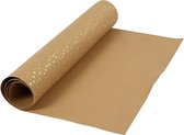 Faux leather papier met print, b: 50 cm, 350 g/m2, 1 m, lichtbruin