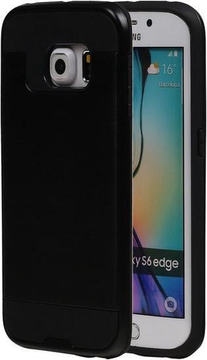 Zwart BestCases Tough Armor TPU back cover voor Samsung Galaxy S6 Edge